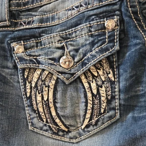 Miss Me Denim Boot Cut Jeans Size 26 - Picture 2 of 8